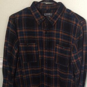 Ezekiel Long Sleeve Flannel Shirt, Medium